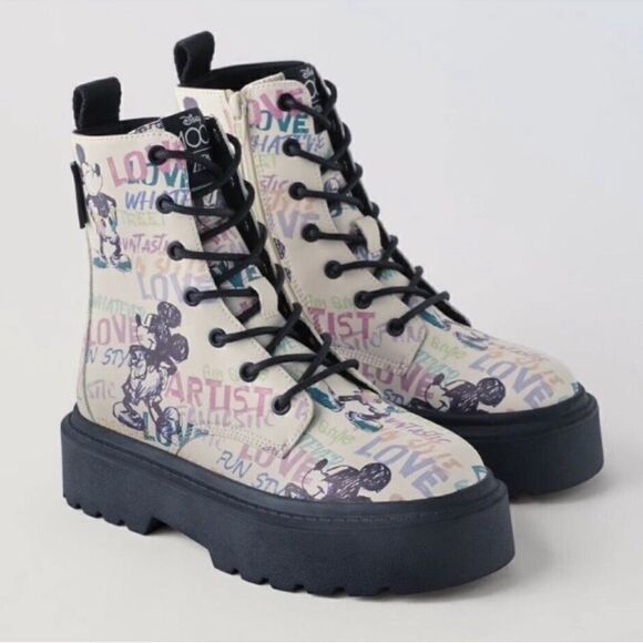 Zara Disney Mickey Mouse Girls Kids Boots(Size 3) - Picture 2 of 11